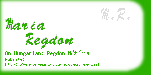 maria regdon business card